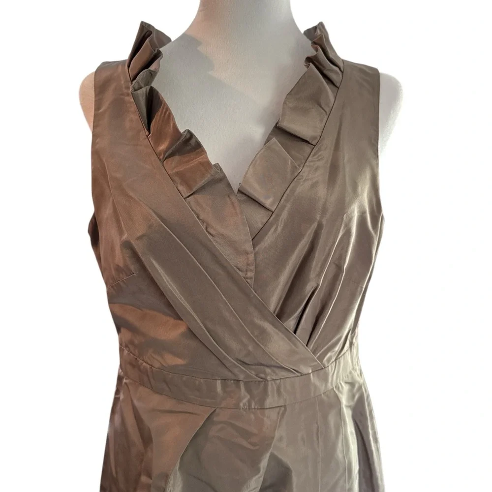 J Crew bridesmaid Blakely dress tan Sz 8 - Picture 3 of 7